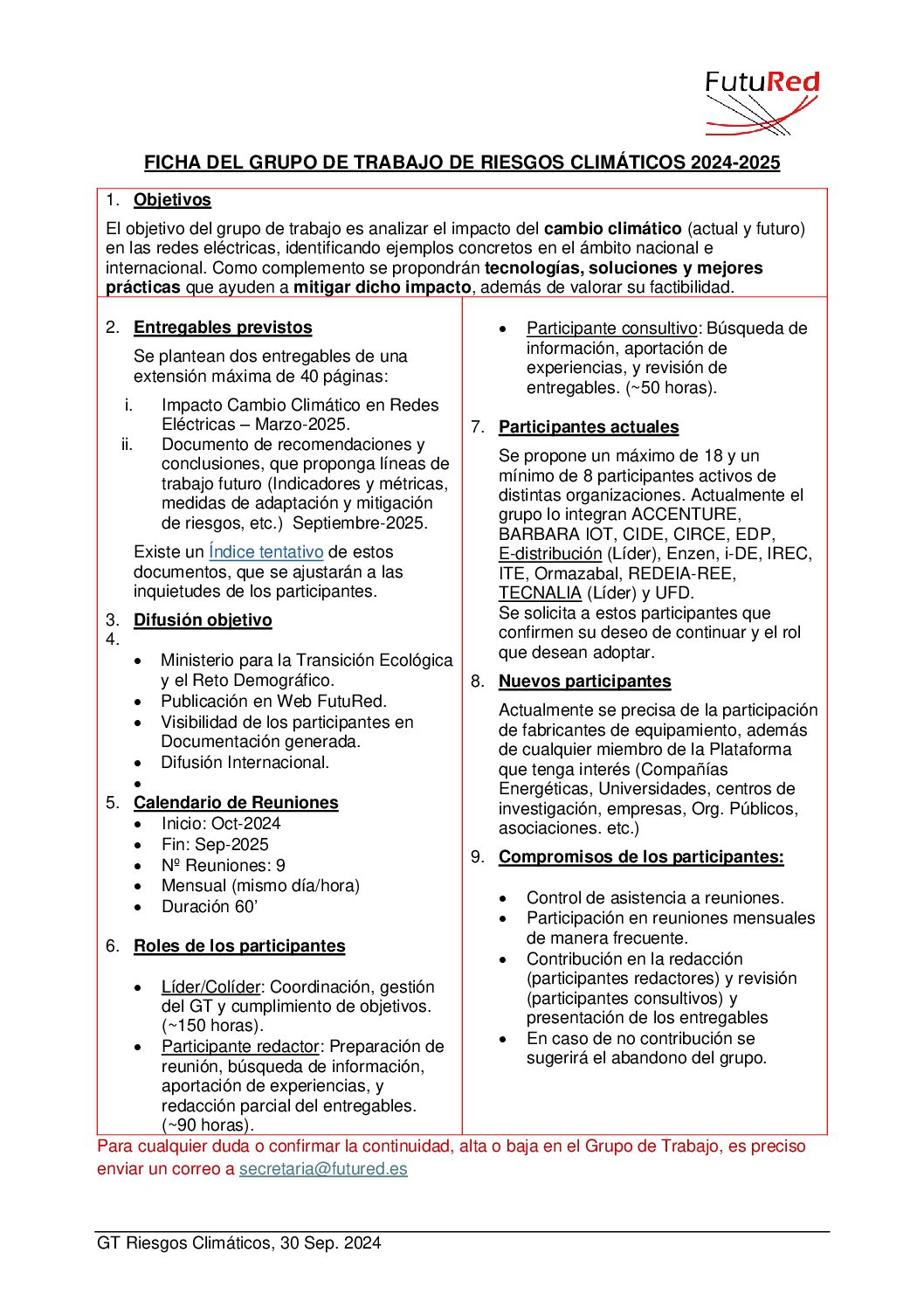 Ficha del GT Riesgos Climáticos 2024-2025